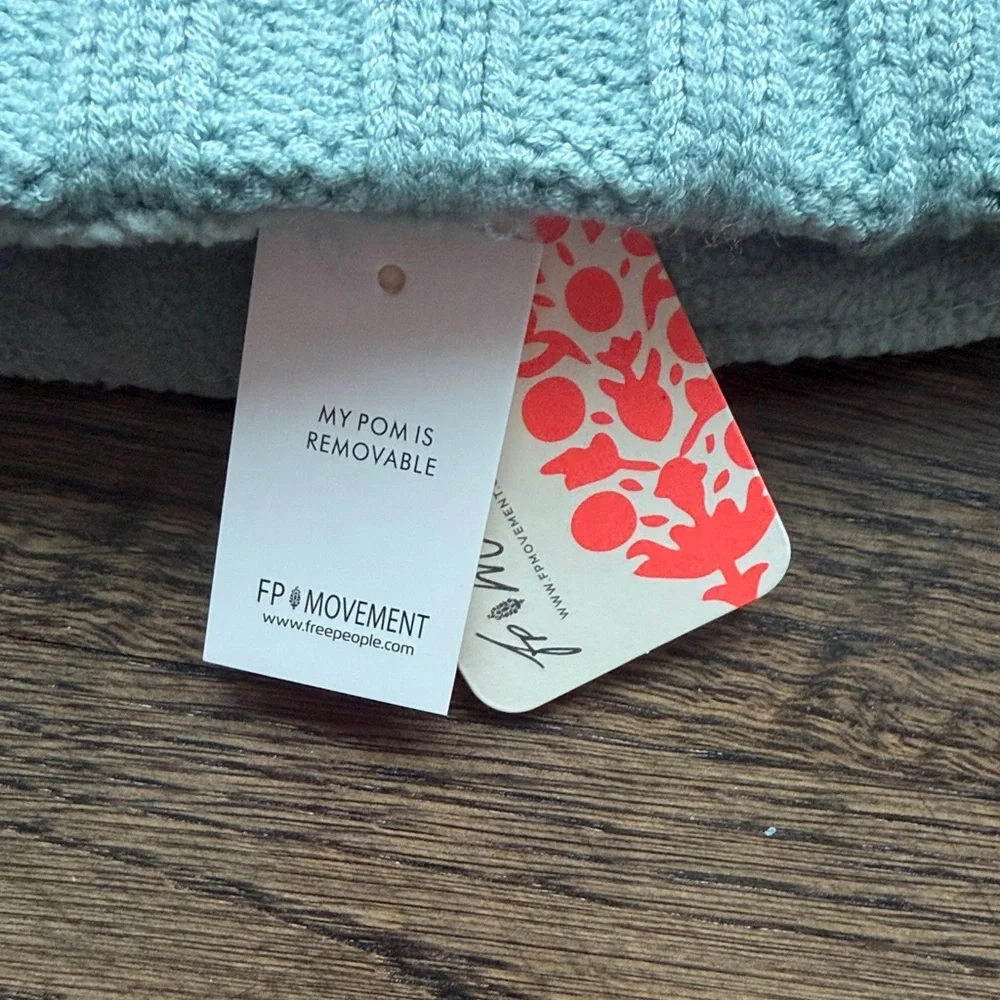 FP Movement by Free People Teal Knit Pom Beanie
